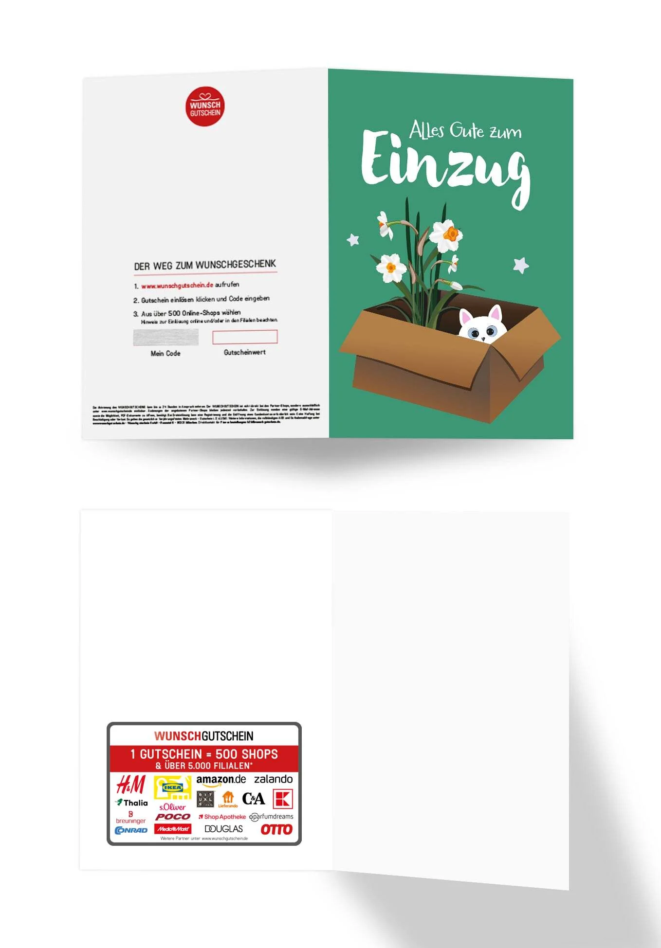 Alles Gute zum Einzug - Katze und Blume - Image 3