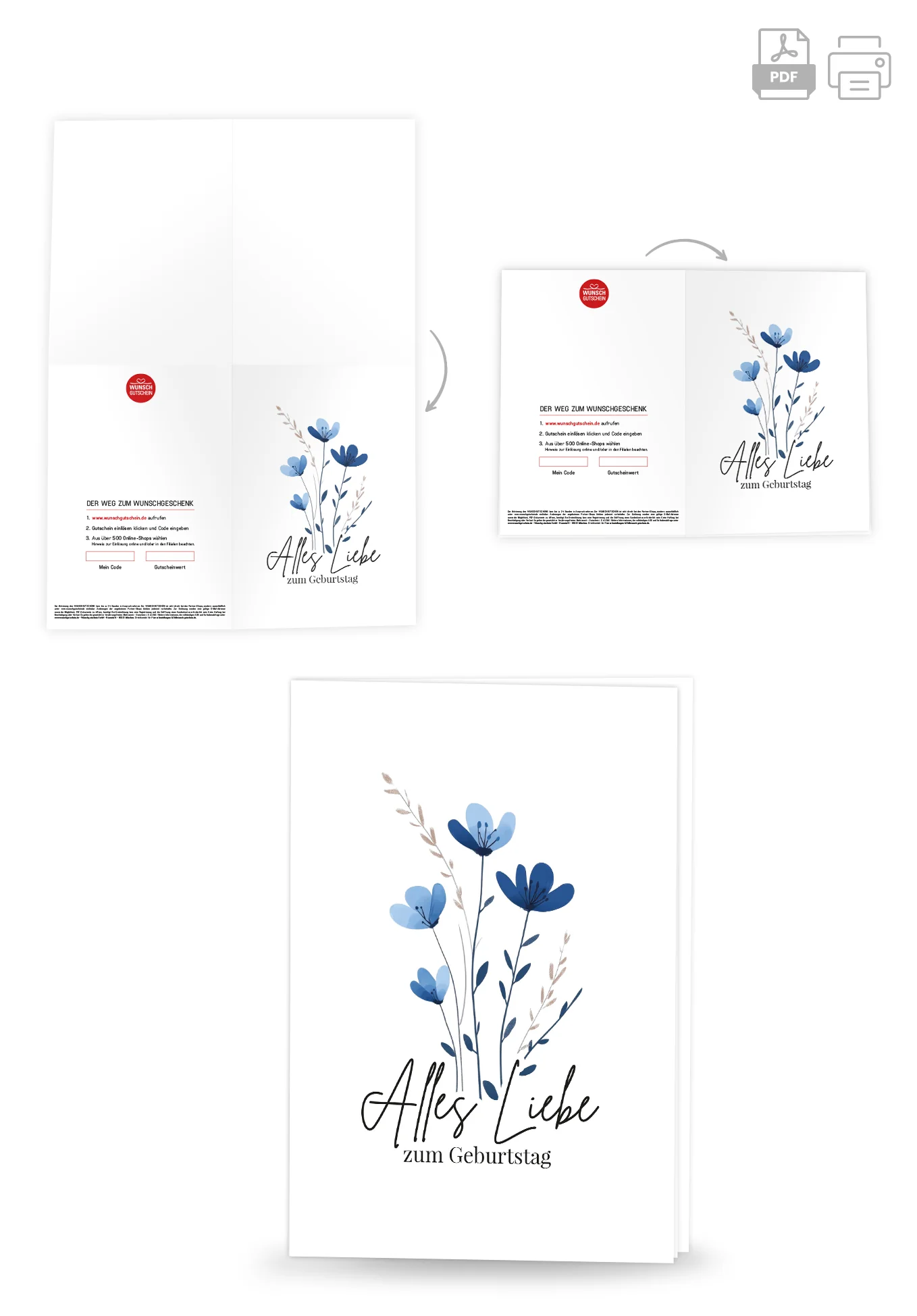 Alles Liebe zum Geburtstag - Blumen Blau - Image 4