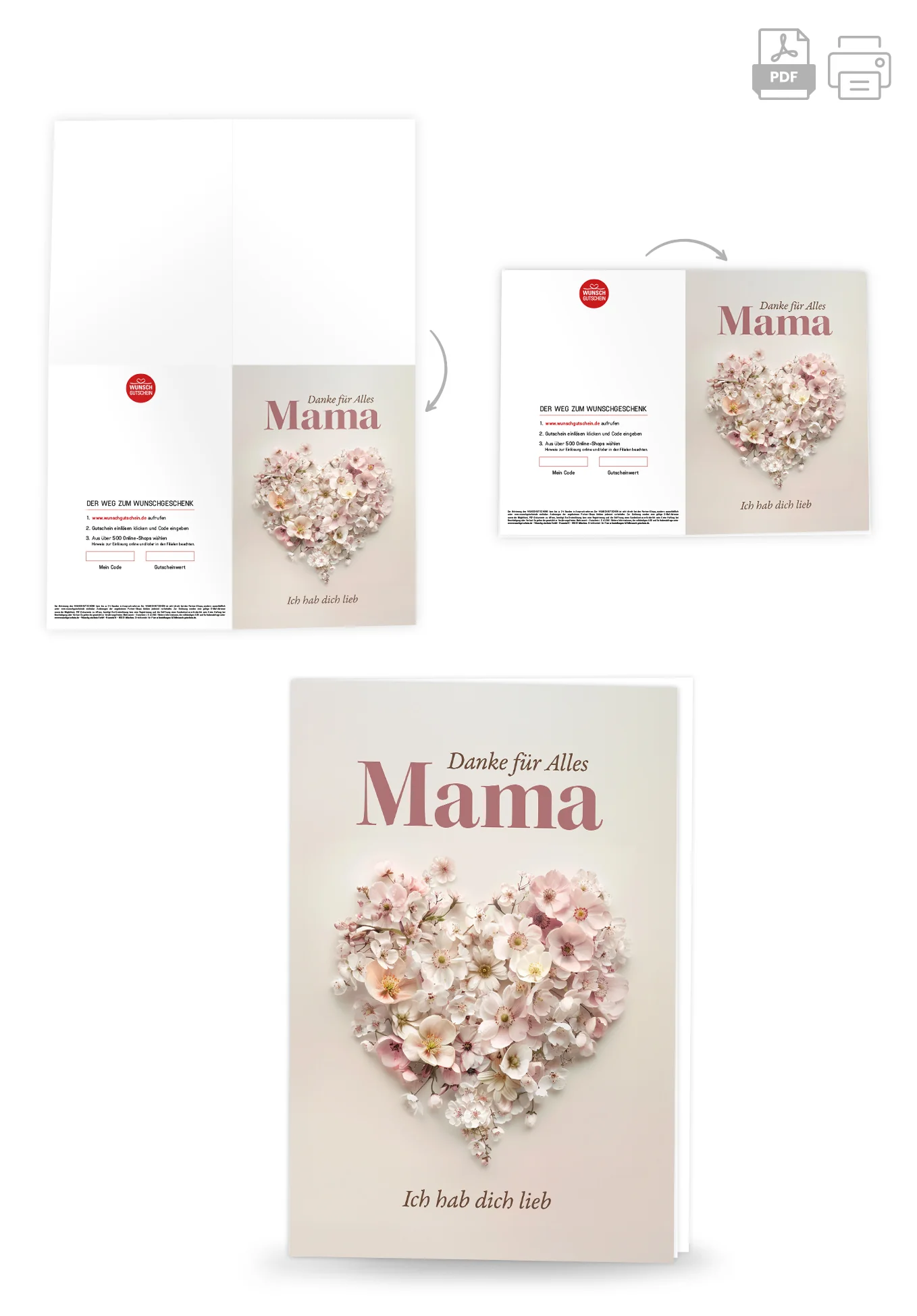 Danke für Alles Mama - Blumenherz - Image 4