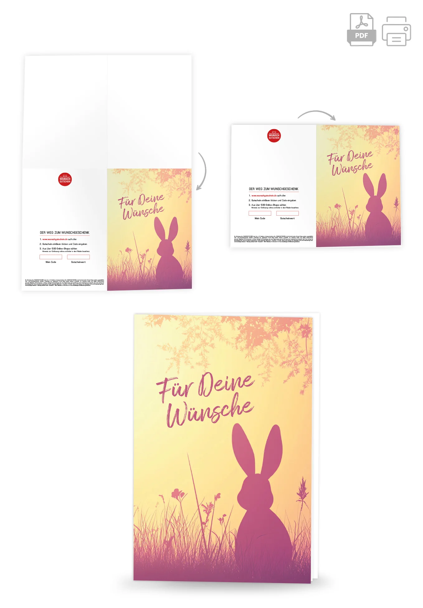 Für Deine Wünsche - Hase Silhouette - Image 4
