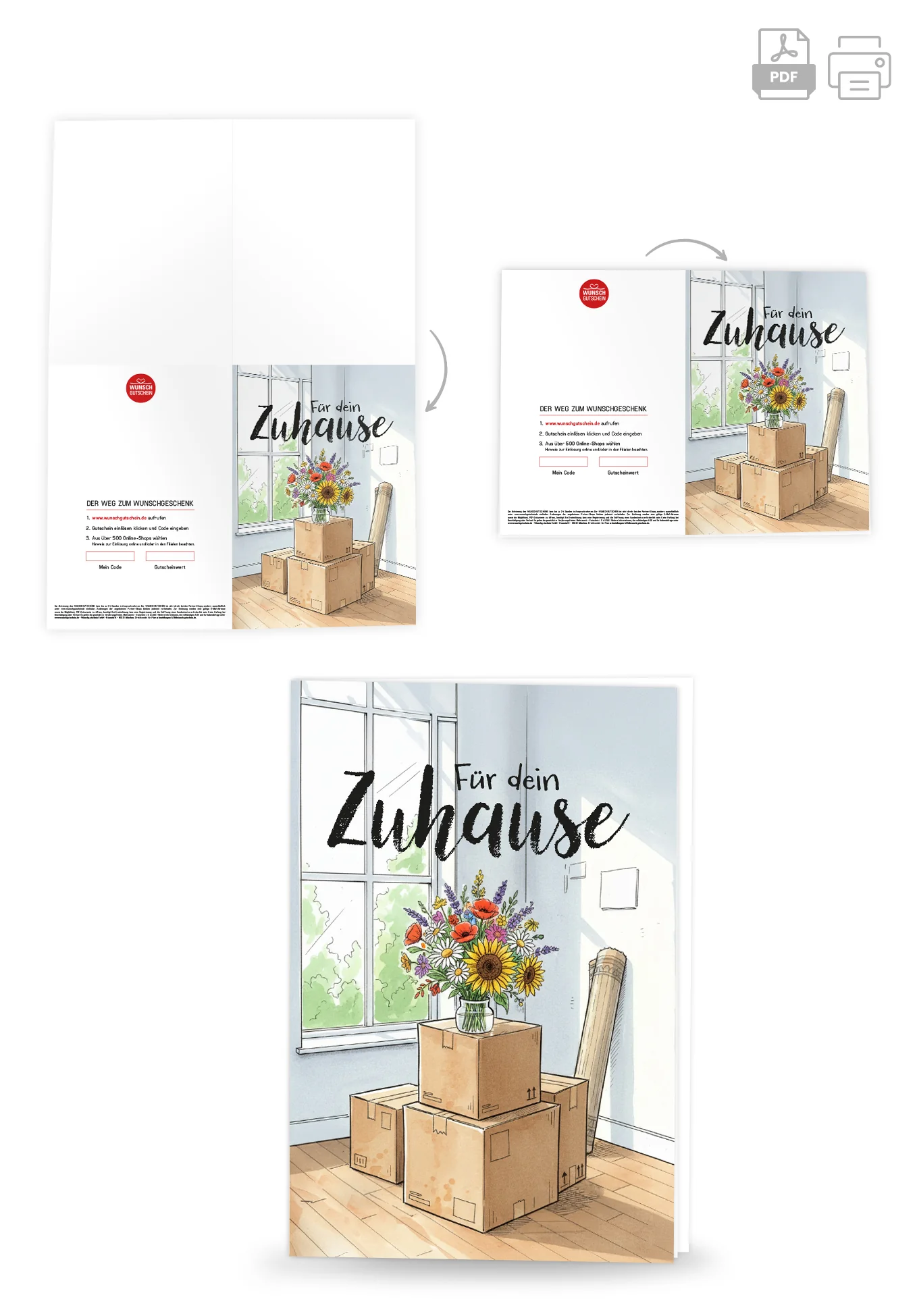 Für dein Zuhause - Blumenstrauß und Kartons - Image 4