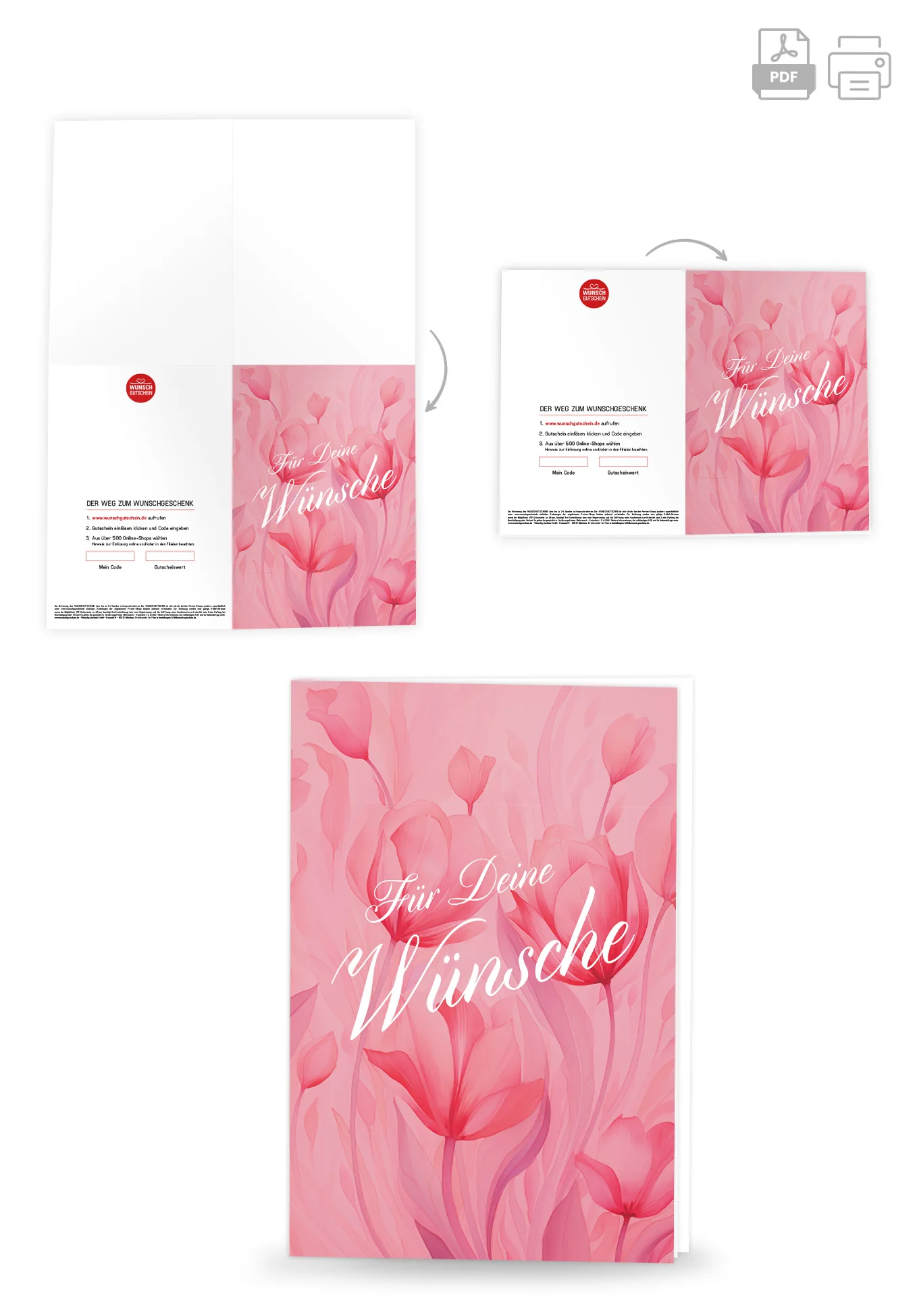 Für deine Wünsche - Pink Blumen - Image 4