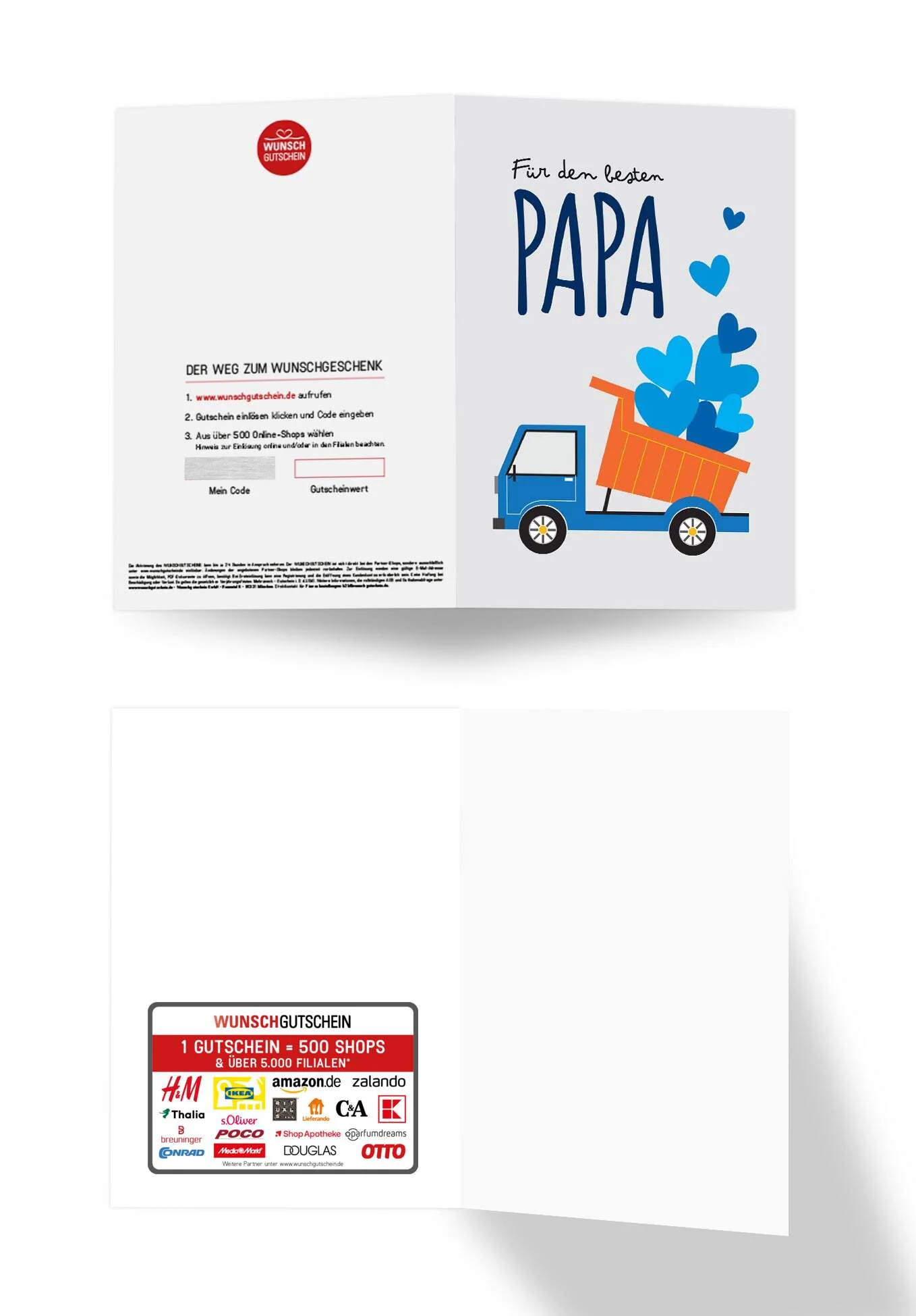 Für den besten Papa - Laster Herzen Grau - Image 3