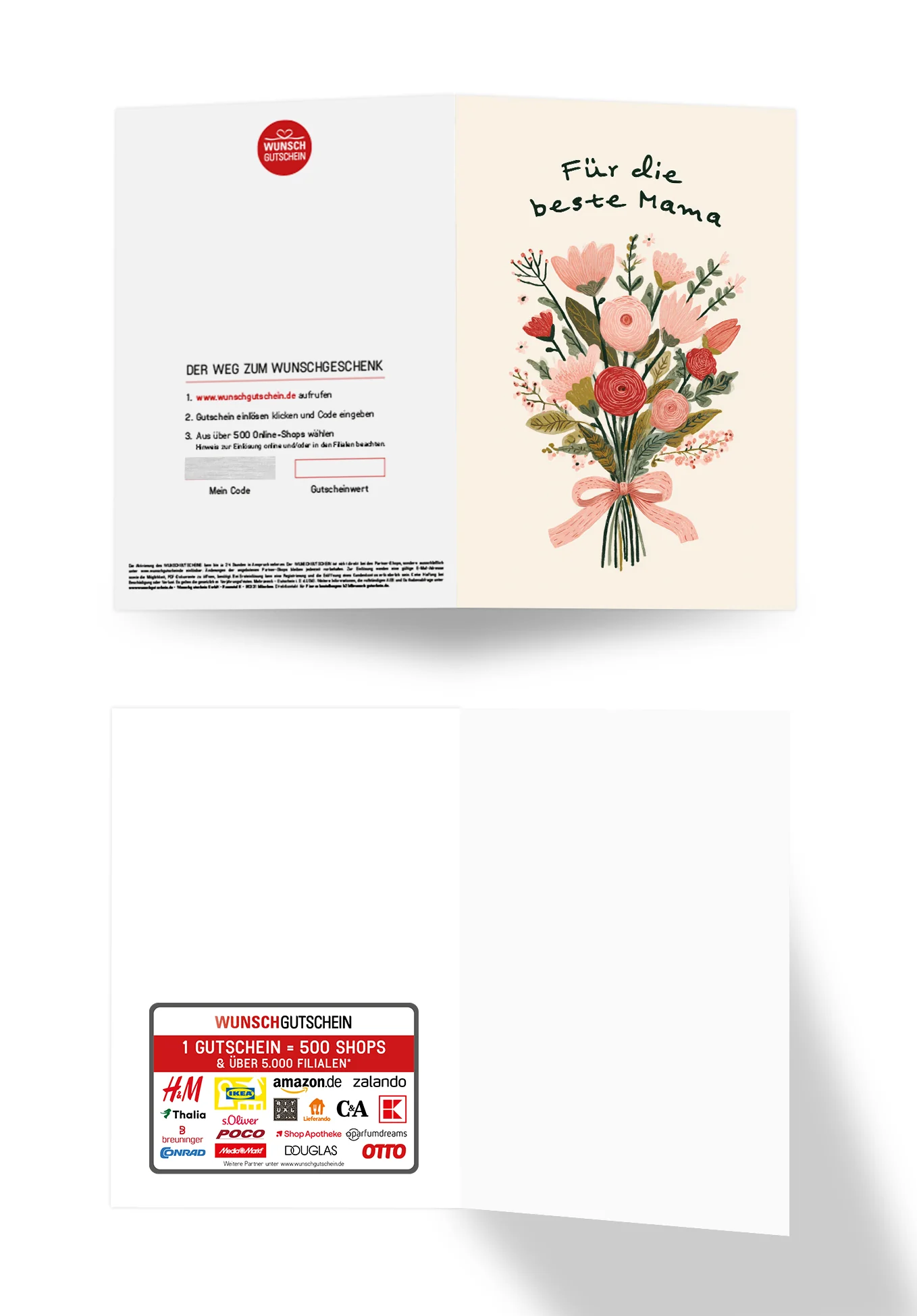 Für die beste Mama - Blumenstrauß Beige - Image 3