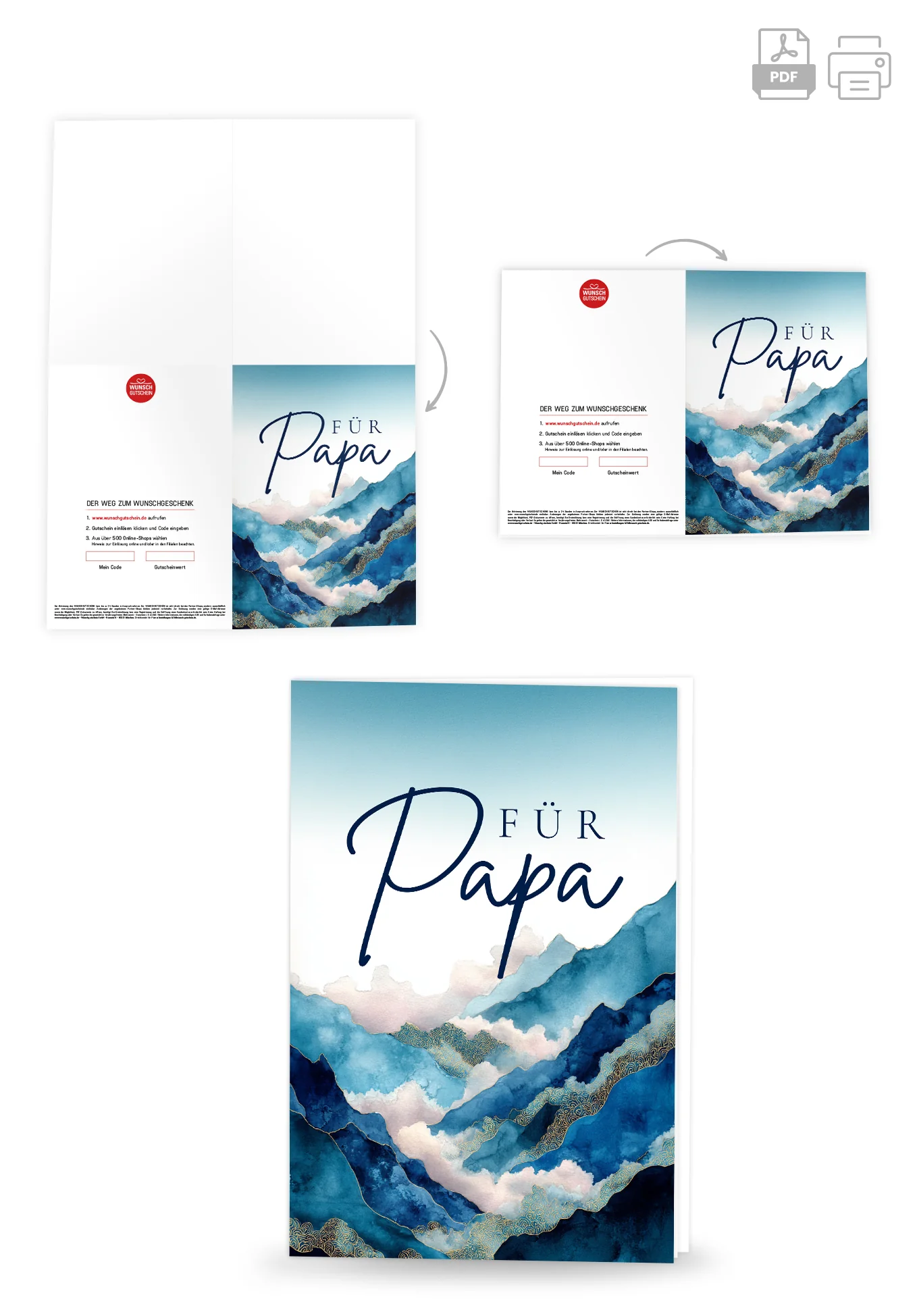 Für Papa - Berge Blau - Image 4
