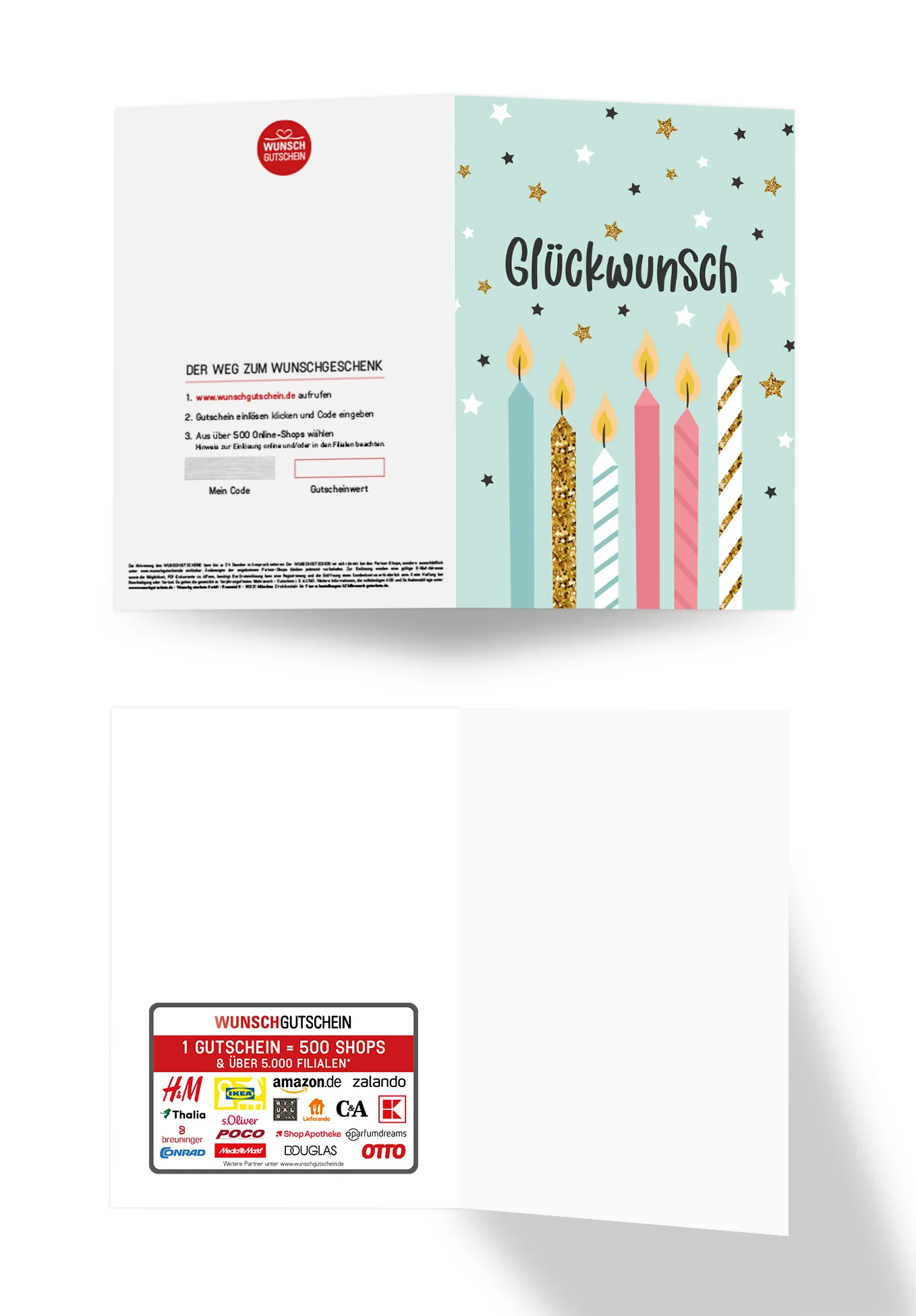 Glückwunsch - Kerzen und Sterne - Image 3