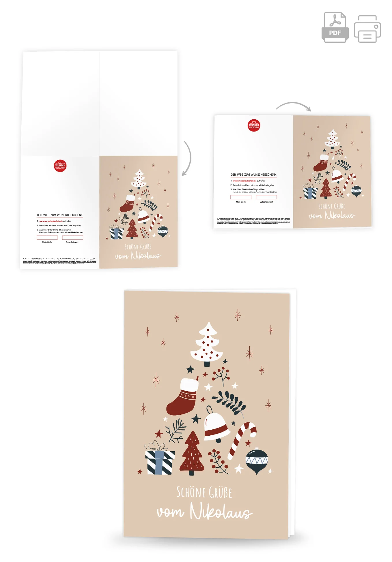 Grüße vom Nikolaus - Doodle Beige - Image 4