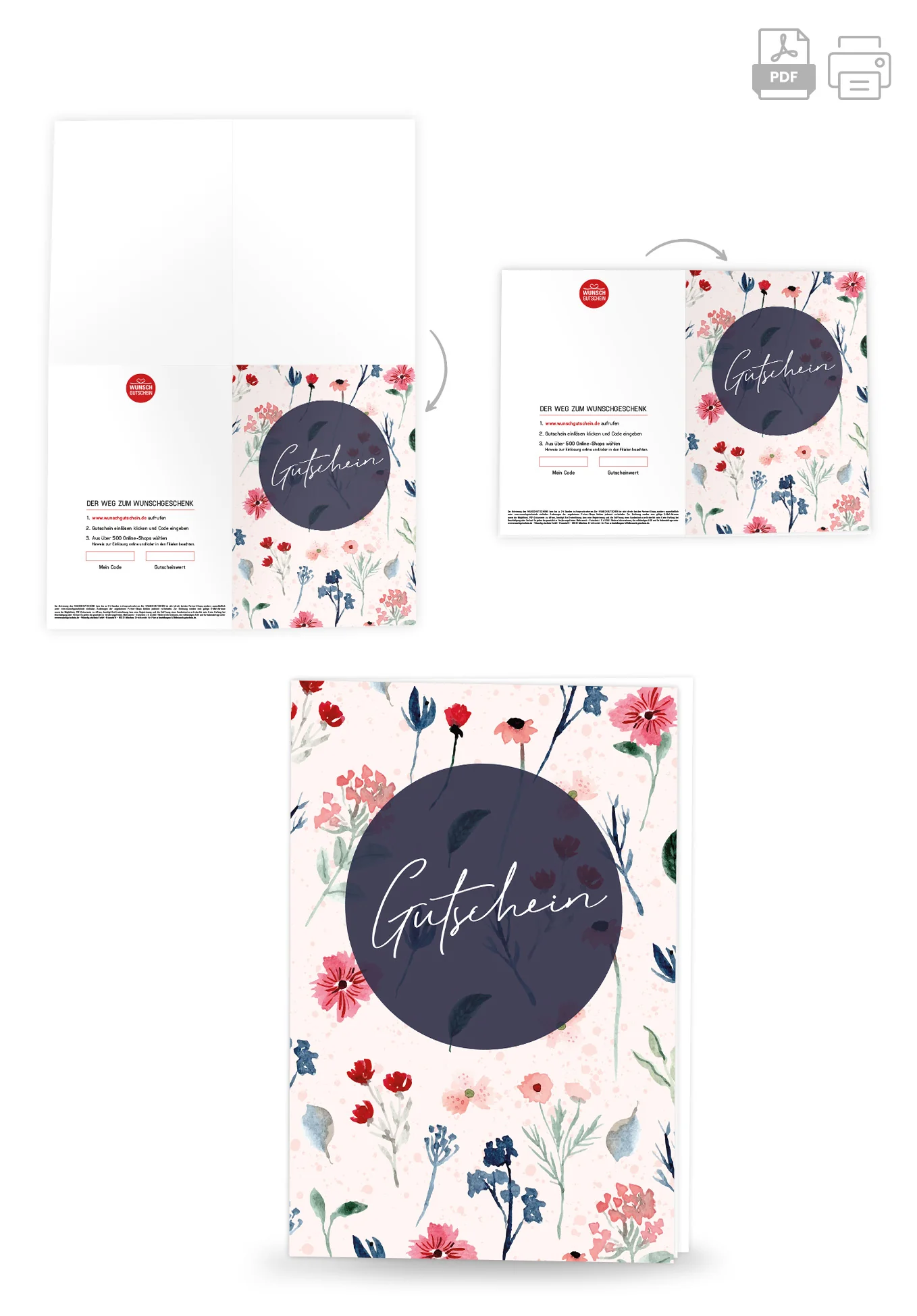 Gutschein - Aquarell Blumen - Image 4