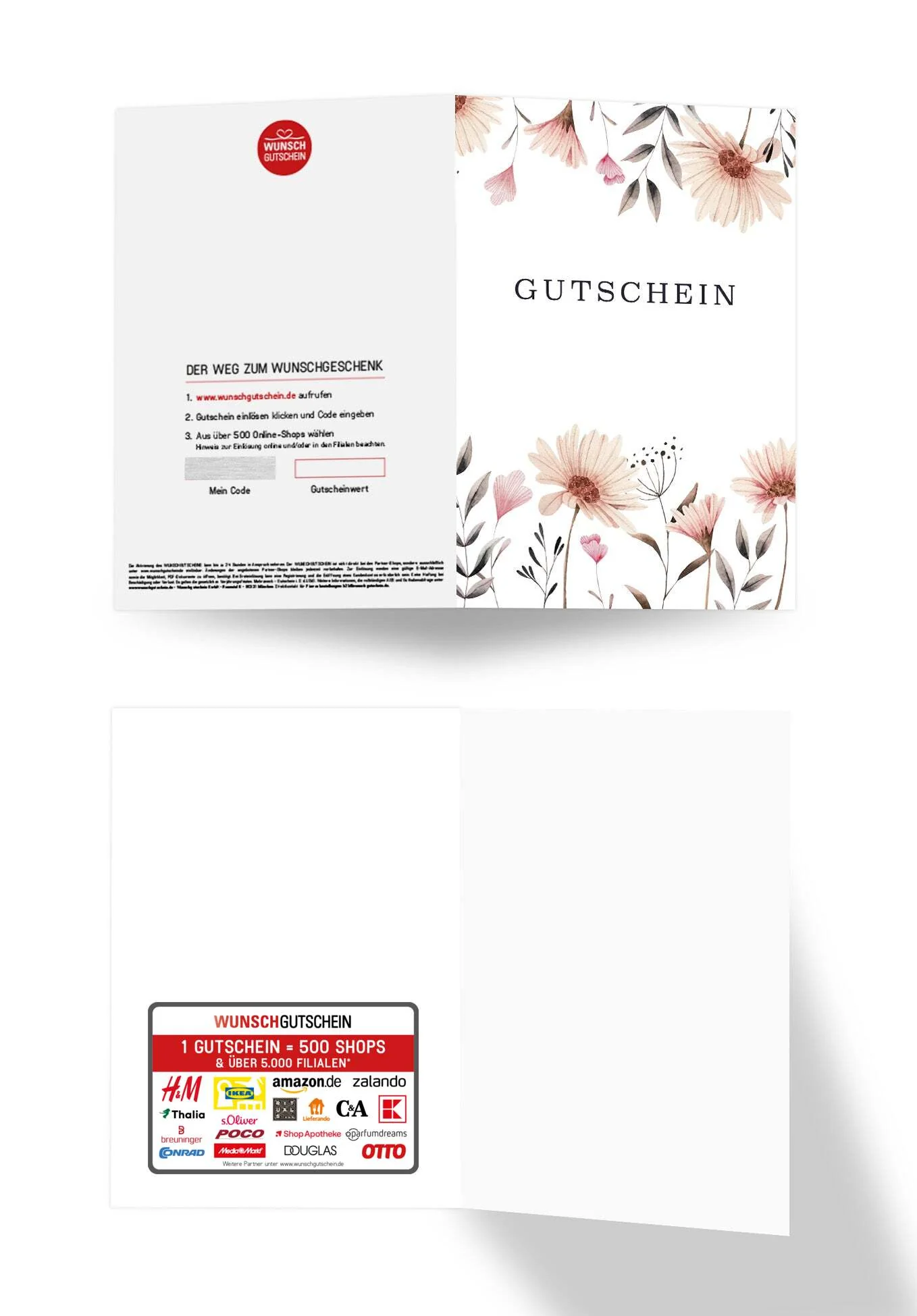 Gutschein - Blumen weiß - Image 3