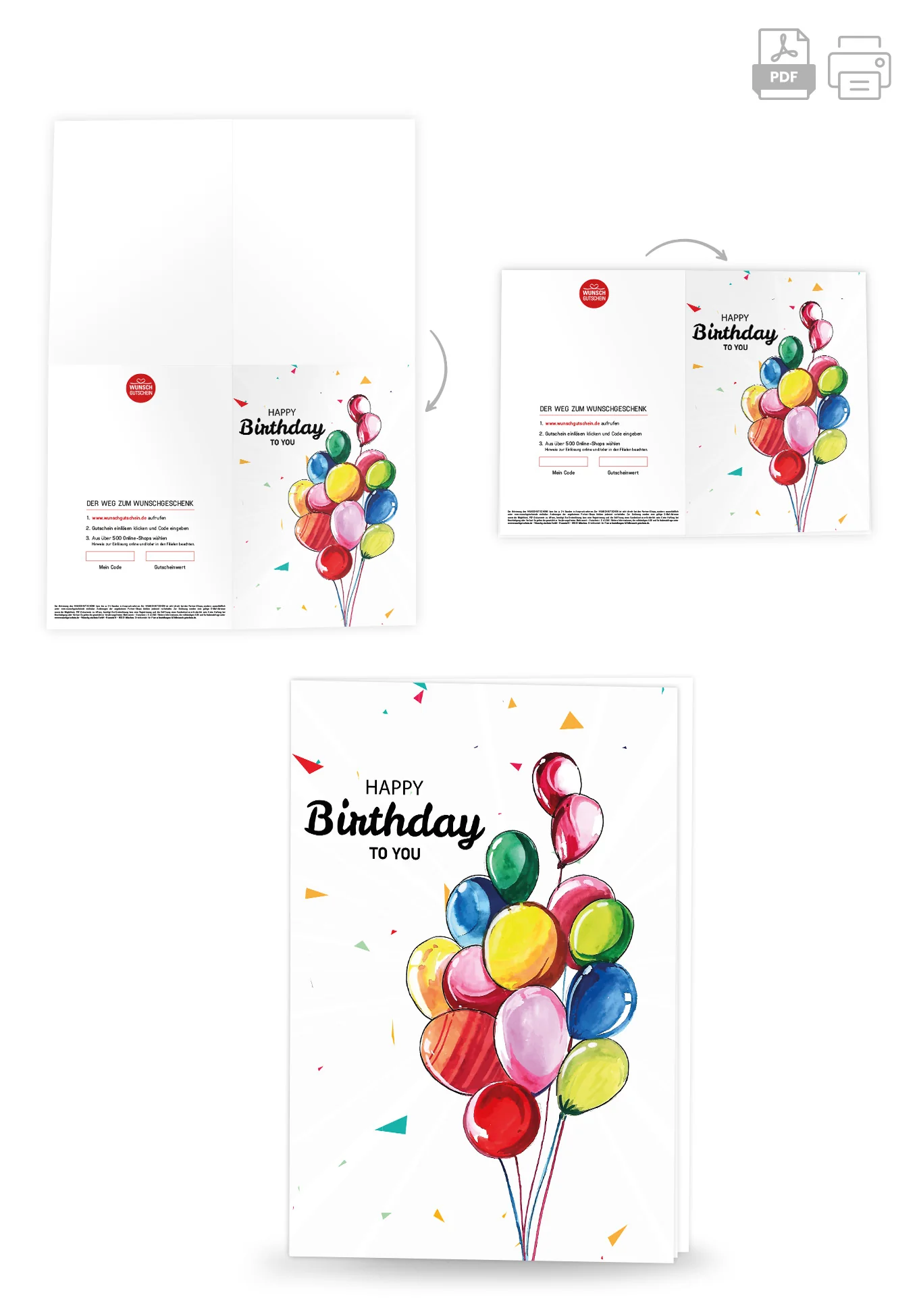 Happy Birthday - Bunte Ballons - Image 4