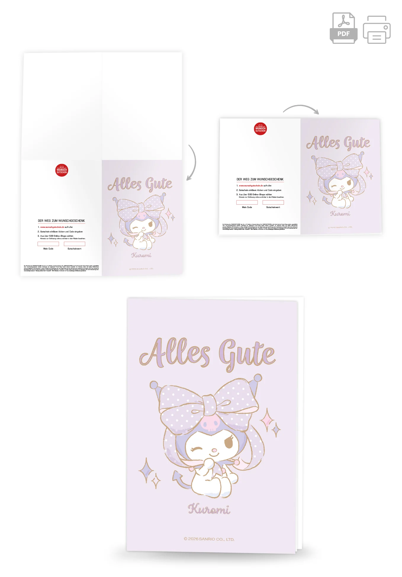 Hello Kitty - Alles Gute - Kuromi Lila - Image 4