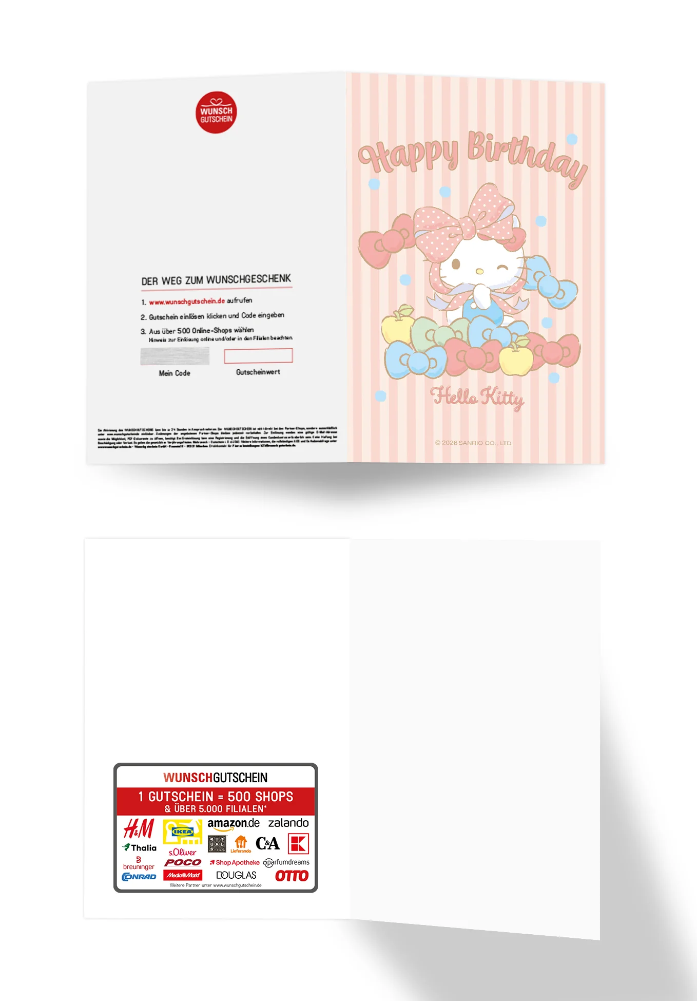Hello Kitty - Happy Birthday - Pink Gestreift - Image 3