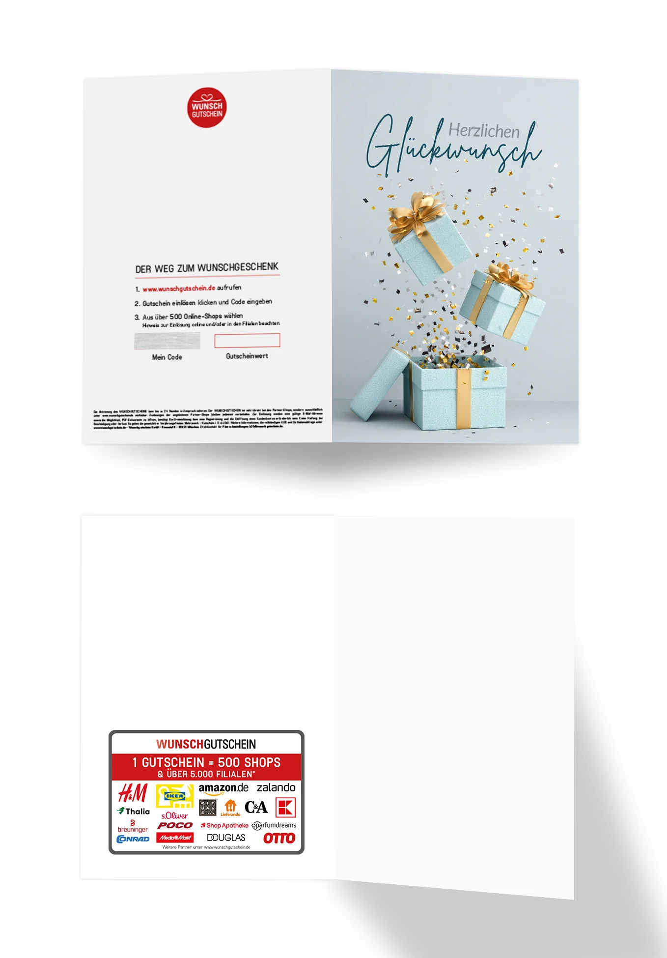 Herzlichen Glückwunsch - Geschenkboxen Blau Gold - Image 3