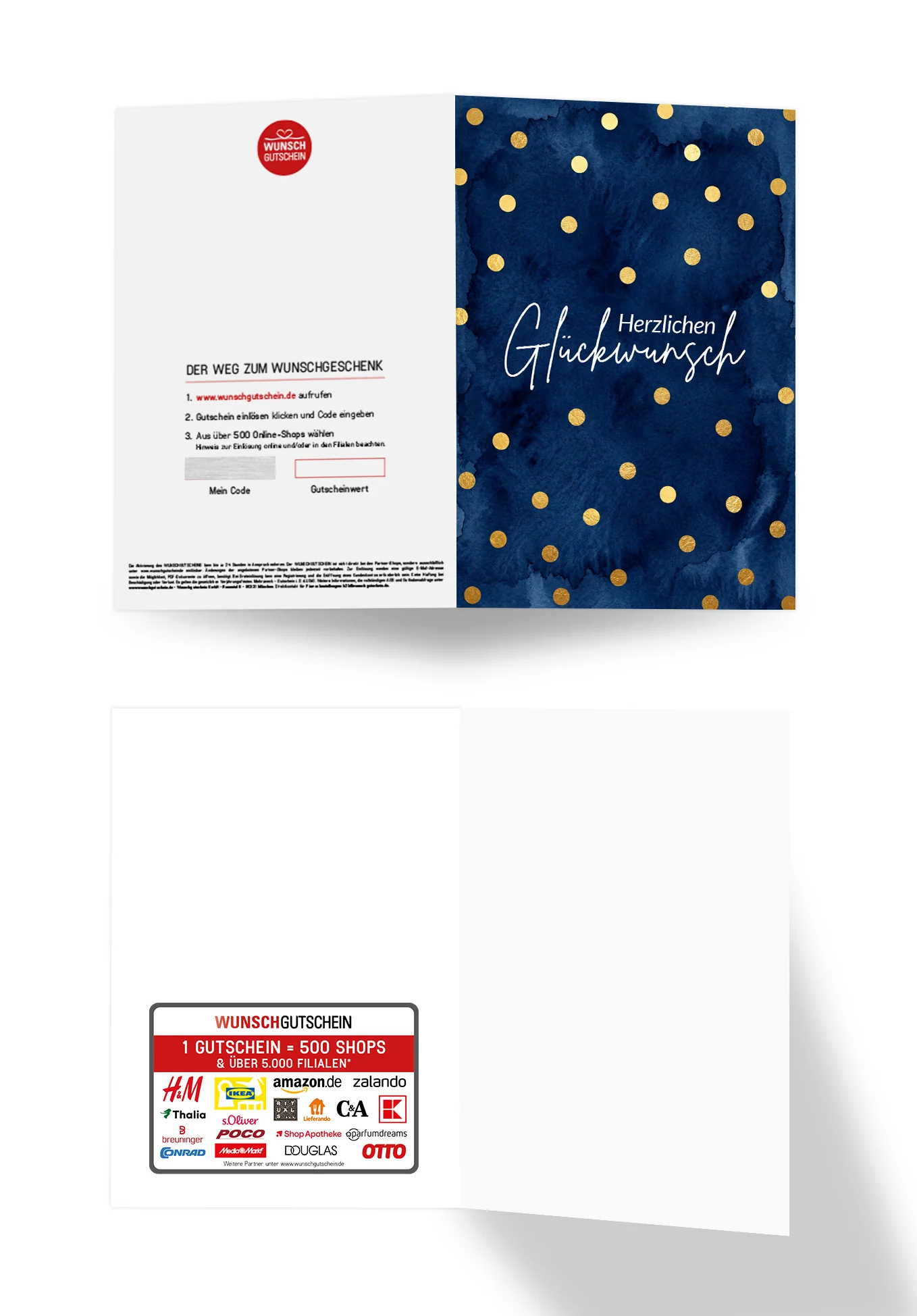 Herzlichen Glückwunsch - Punkte Gold Blau - Image 3
