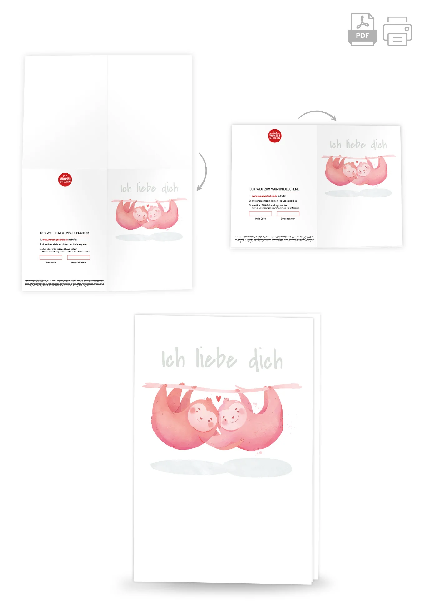 Ich liebe dich - Faultiere - Image 4