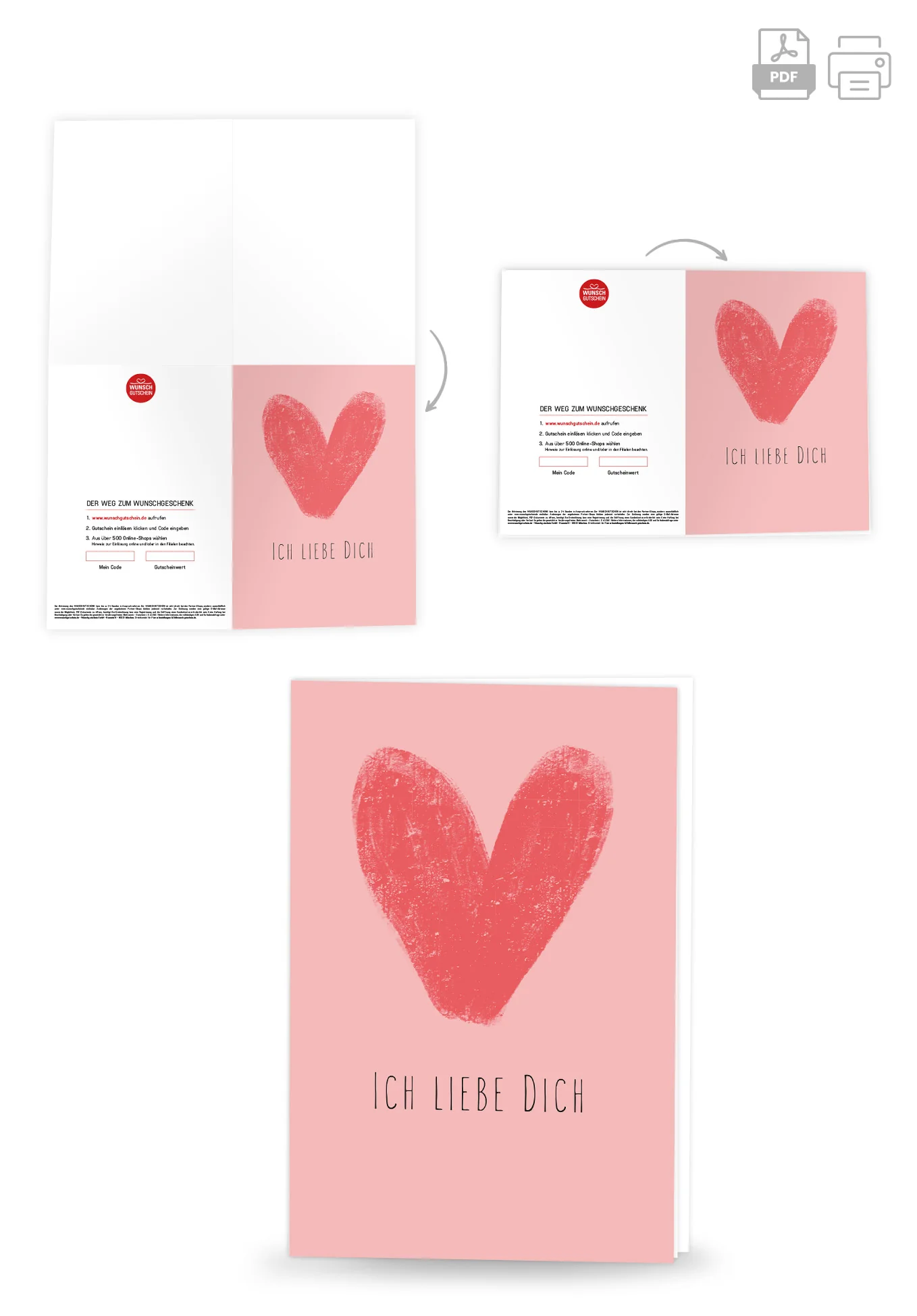 Ich liebe dich - Herz Rosa - Image 4