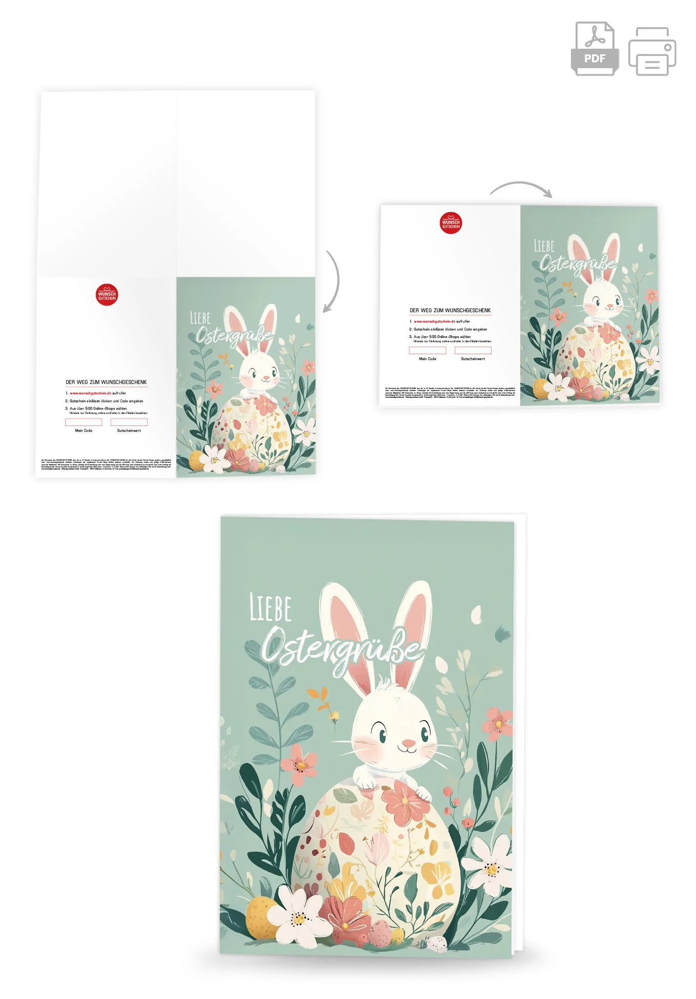 Liebe Ostergrüße - Hase Türkis - Image 4