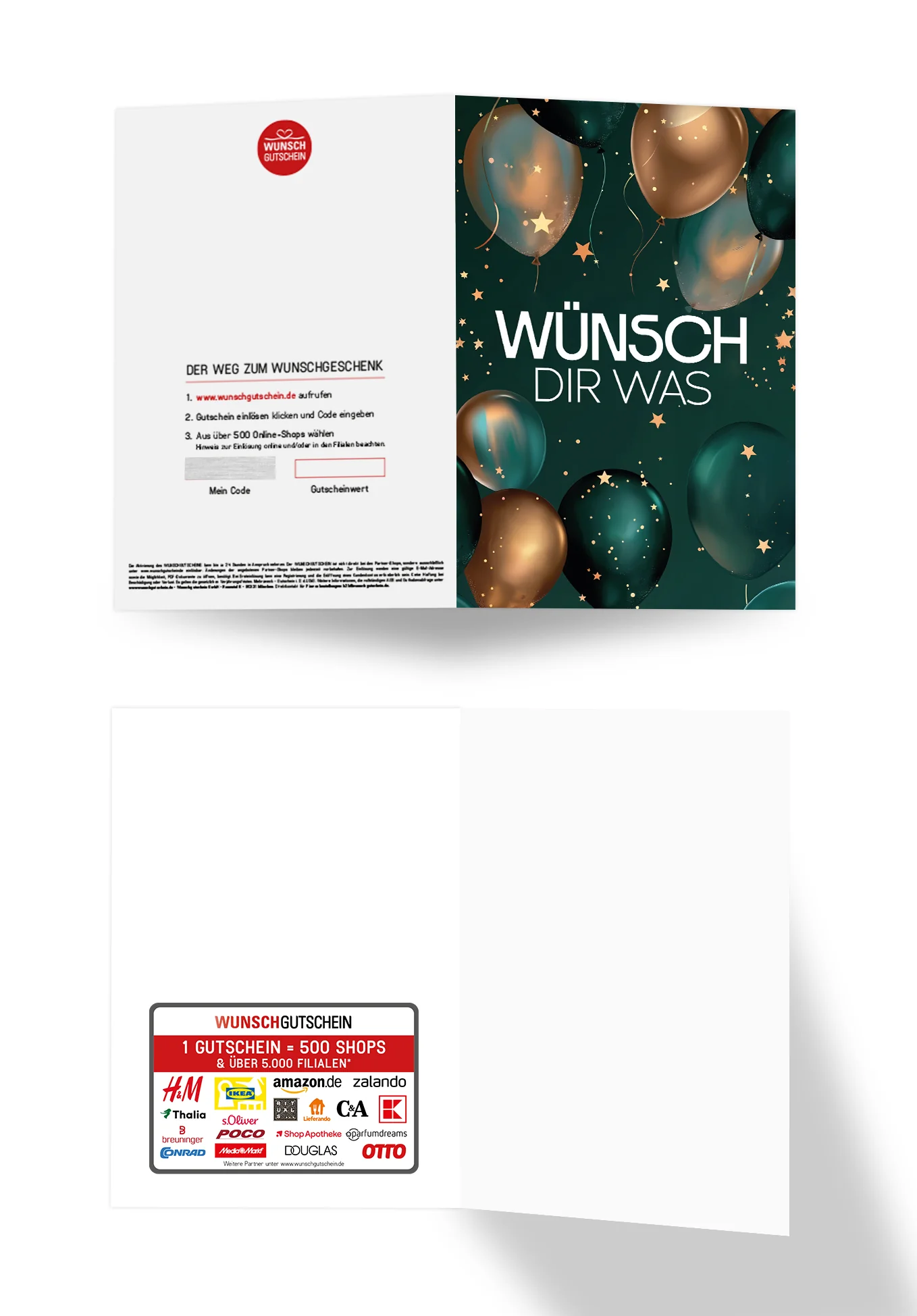 Wünsch dir was - Ballons Dunkelgrün Gold - Image 3