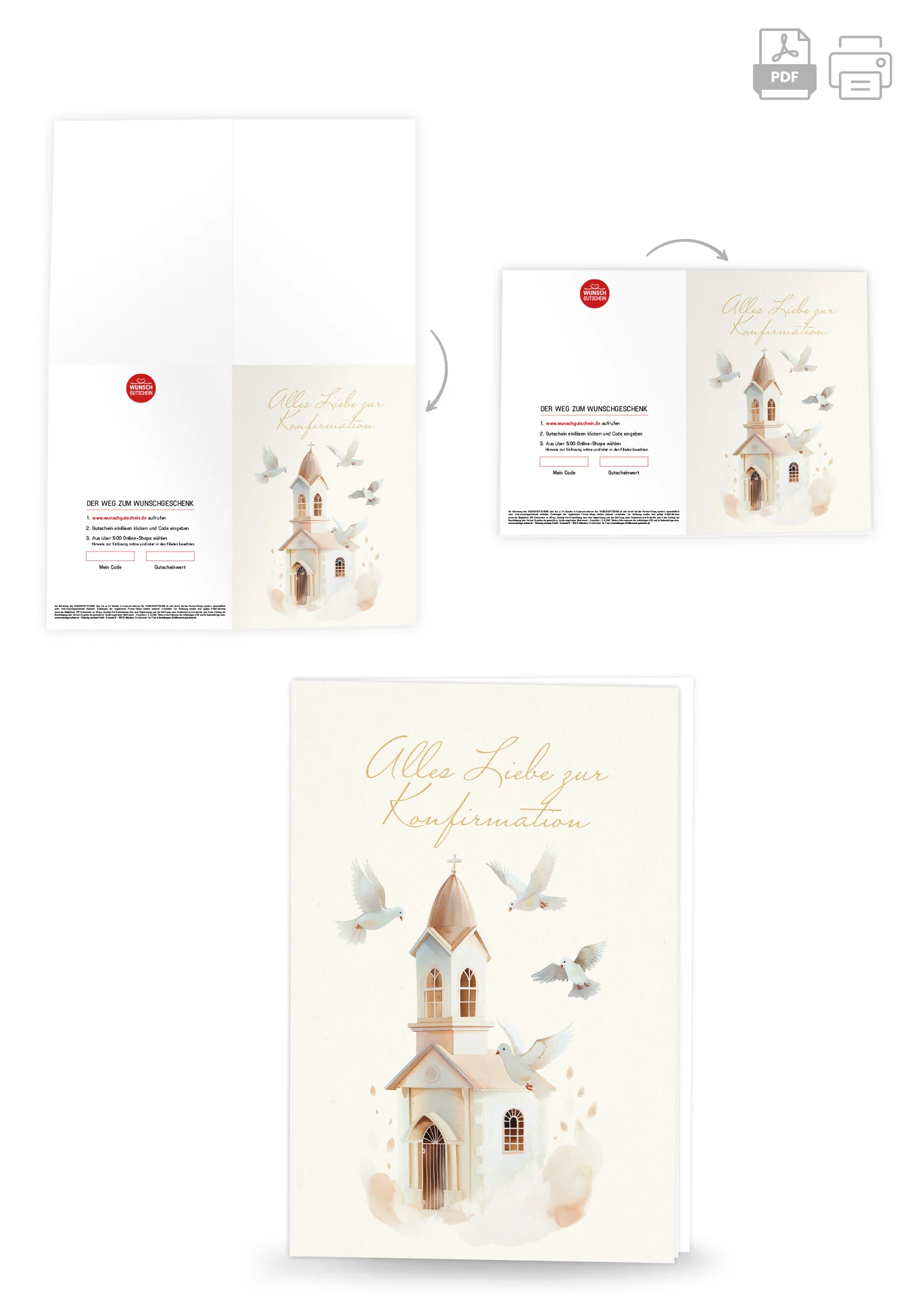 Zur Konfirmation - Kirche Beige - Image 4